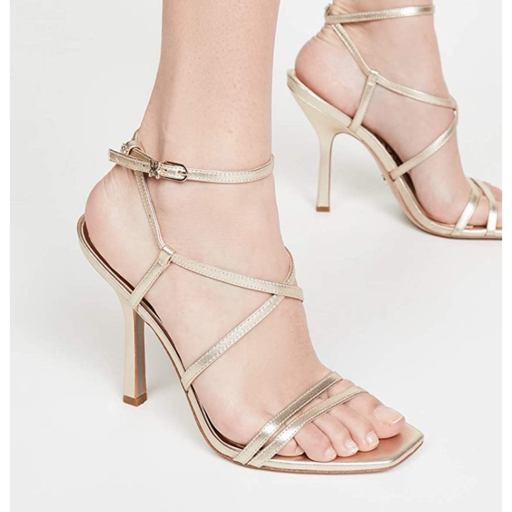 Sam Edelman Gold Strappy Heels